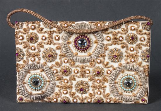 Lady's velvet multi-colored faux