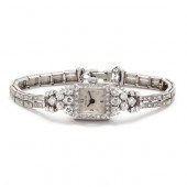 LADY'S VINTAGE PLATINUM AND DI