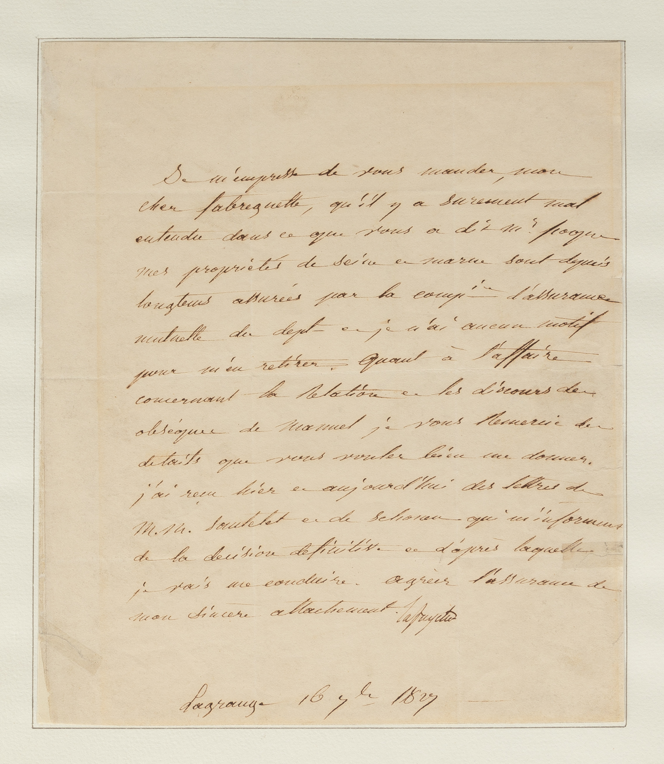 LAFAYETTE, GILBERT DU MOTIER,