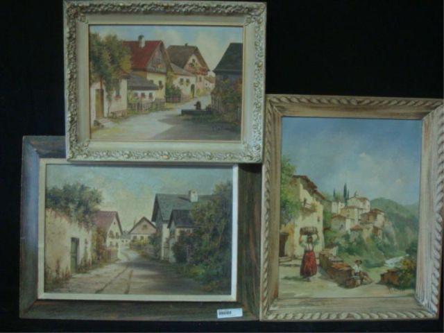 LaFORET, E. 3 Oils on Canvas.
