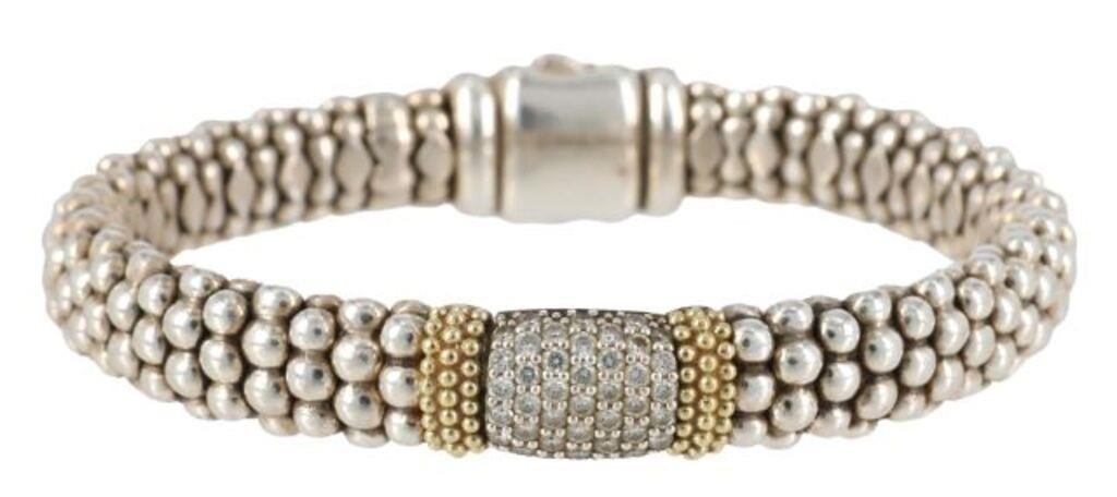 LAGOS STERLING & 18K GOLD DIAMOND