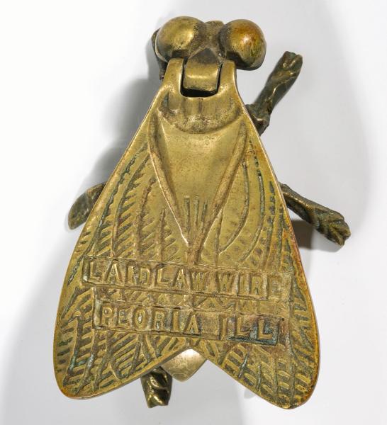 LAIDLAW WIRE BRASS FLY ADVTG