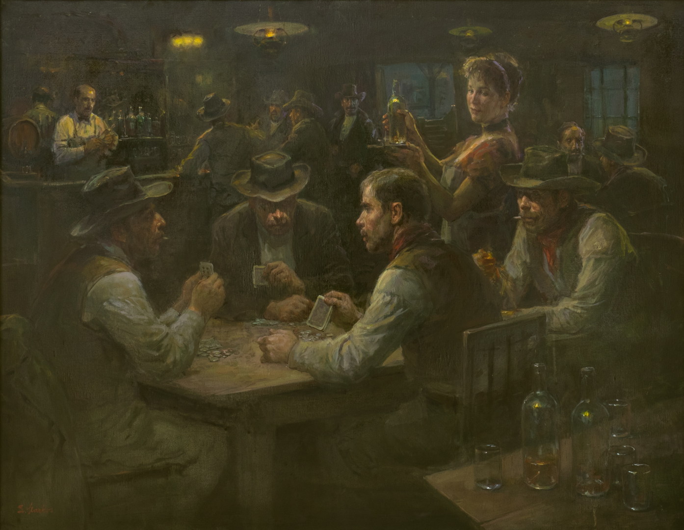 LAJOS MARKOS (1917-1993), POKER