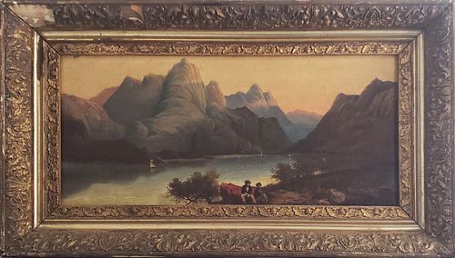 "LAKE COMO ITALY" OIL ON CANVAS,