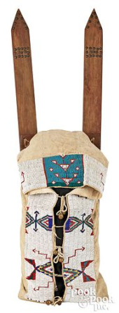 LAKOTA SIOUX BEADED CRADLEBOAR