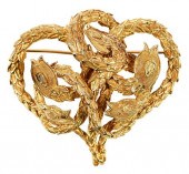 LALAOUNIS 18KT. BROOCHtwisted