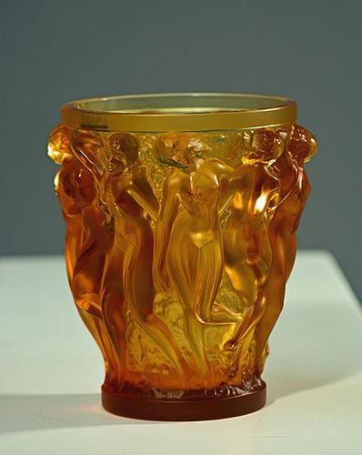 LALIQUE AMBER "BACCHANTES"