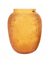 LALIQUE AMBER 'BICHES' PATTERN