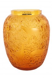 LALIQUE AMBER GLASS "BICHES" V