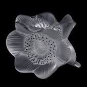 LALIQUE ANEMONE CRYSTAL CANDLE