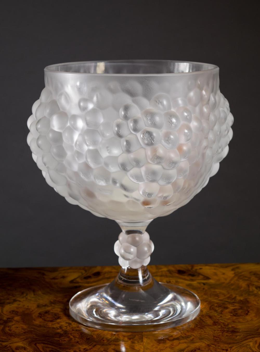 LALIQUE "ANTILLES" GLASS FOOTED