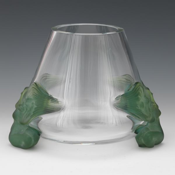 LALIQUE "ANTINEA" VASE 7¾" x 10½"