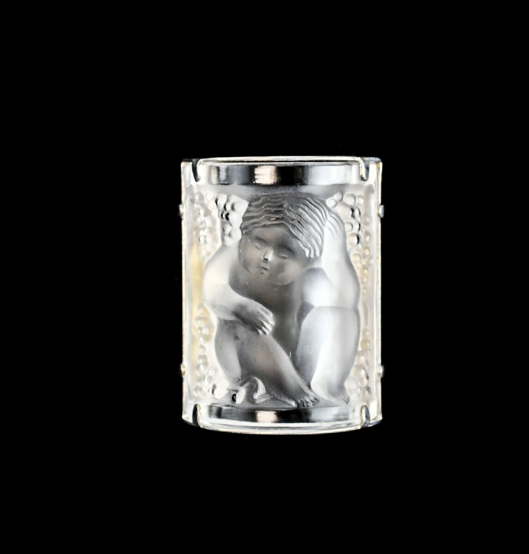 LALIQUE ART GLASS ENFANTS SILVER