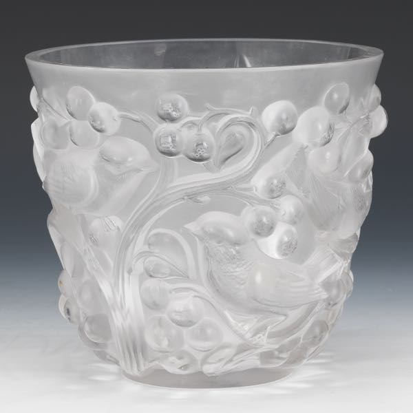 LALIQUE "AVALLON" VASE  5-½" x 6-¼"