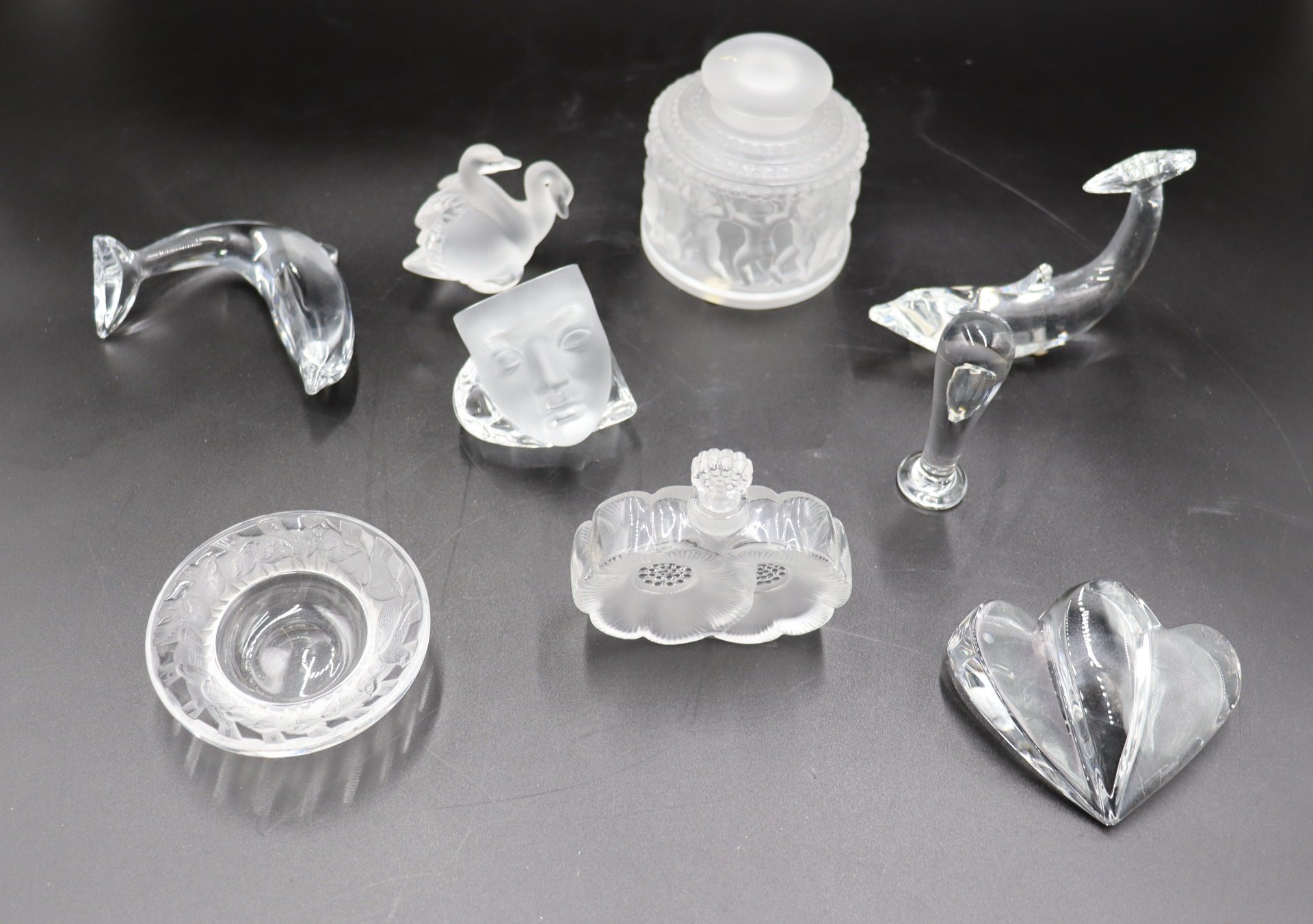 LALIQUE, BACCARAT, DAUM GLASS LOT
