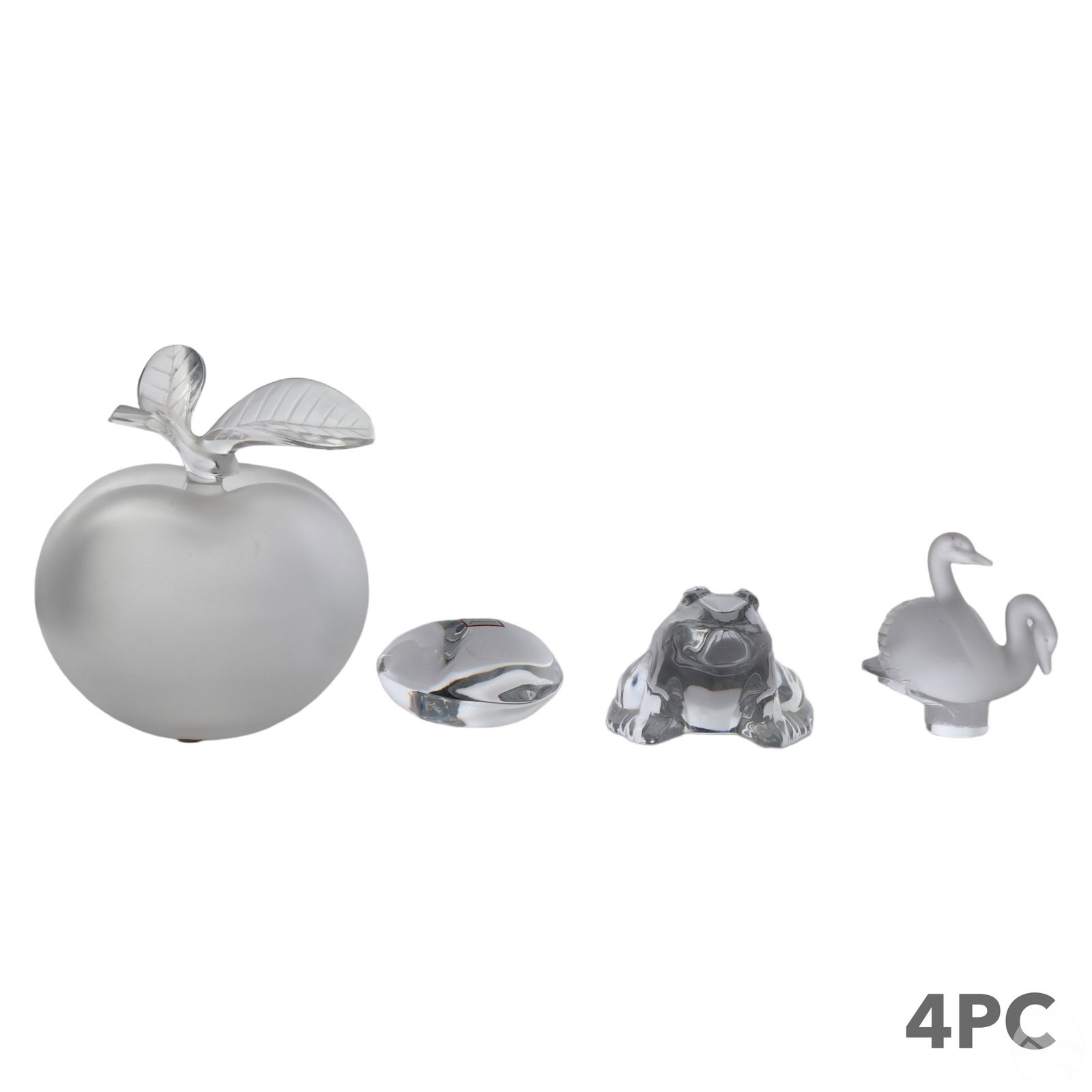 LALIQUE & BACCARAT GLASS APPLE