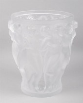 LALIQUE 'BACCHANTES' VASE HEIG