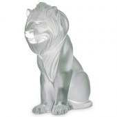 LALIQUE "BAMARA" LION STATUEDE