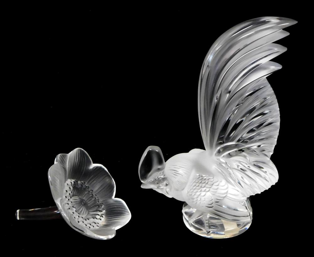 LALIQUE "BANTAM ROOSTER" MASCOT AND