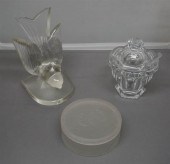 LALIQUE BIRD, BACCARAT MUSTARD