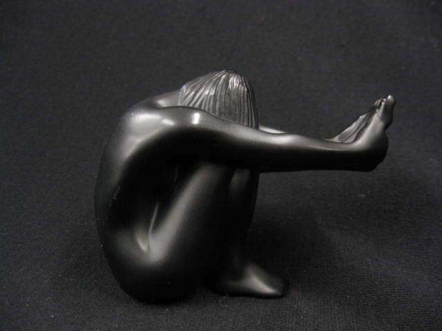 Lalique Black Crystal Figurine of a