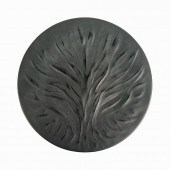 LALIQUE BLACK GLASS "ALGUES" T
