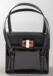 LALIQUE BLACK PATENT LEATHER A