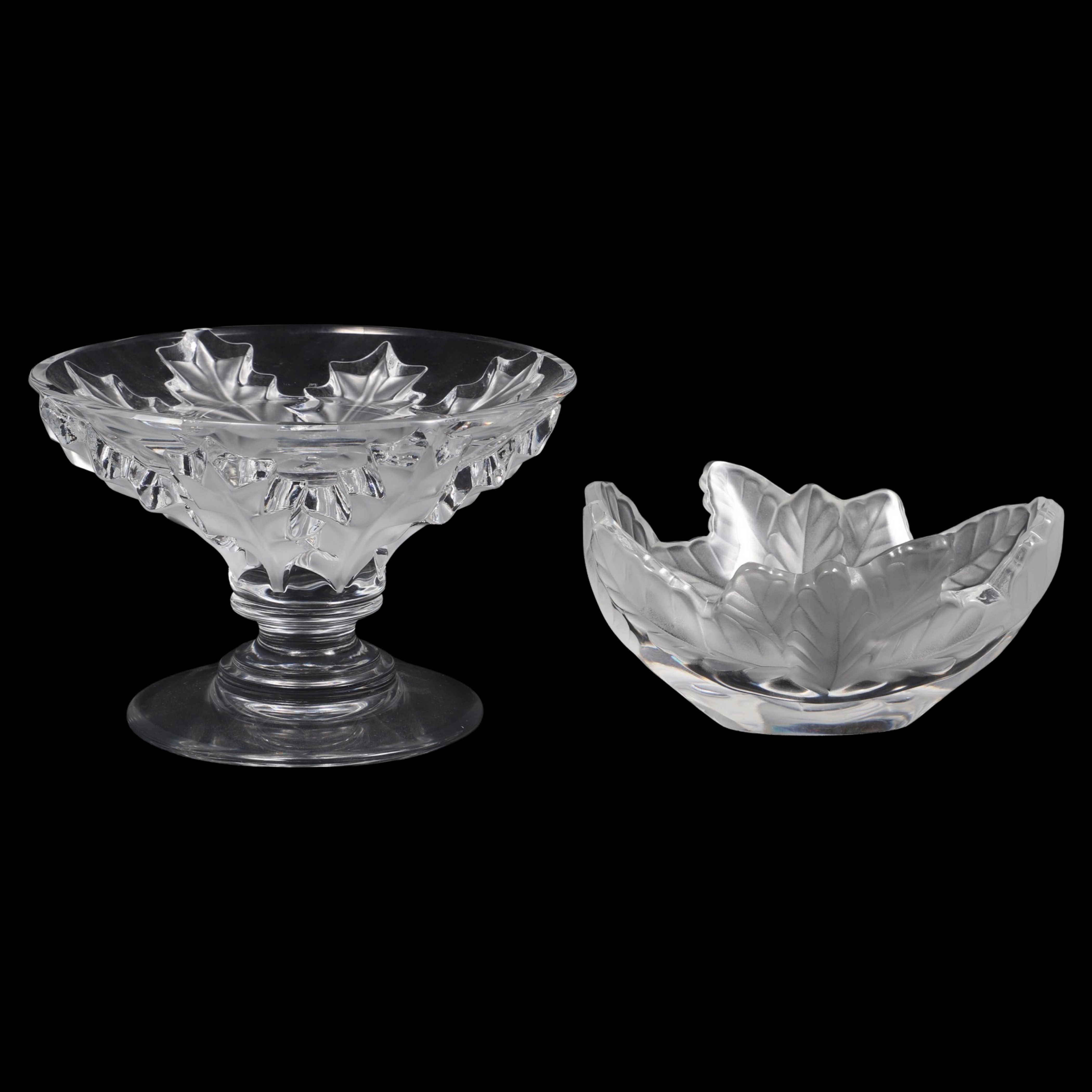 Lalique bowl and compote to include