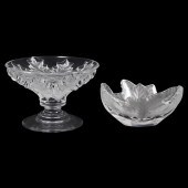 Lalique bowl and compote to in