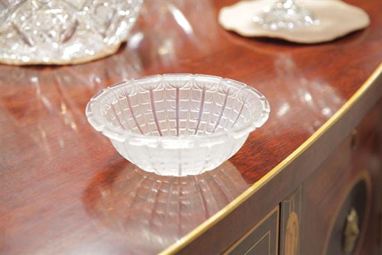 LALIQUE BOWL. Frosted glass bowl in