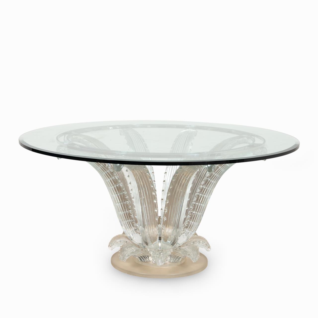 LALIQUE CACTUS CRYSTAL CENTER TABLE