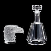 LALIQUE CAR MASCOT AND BACCARA