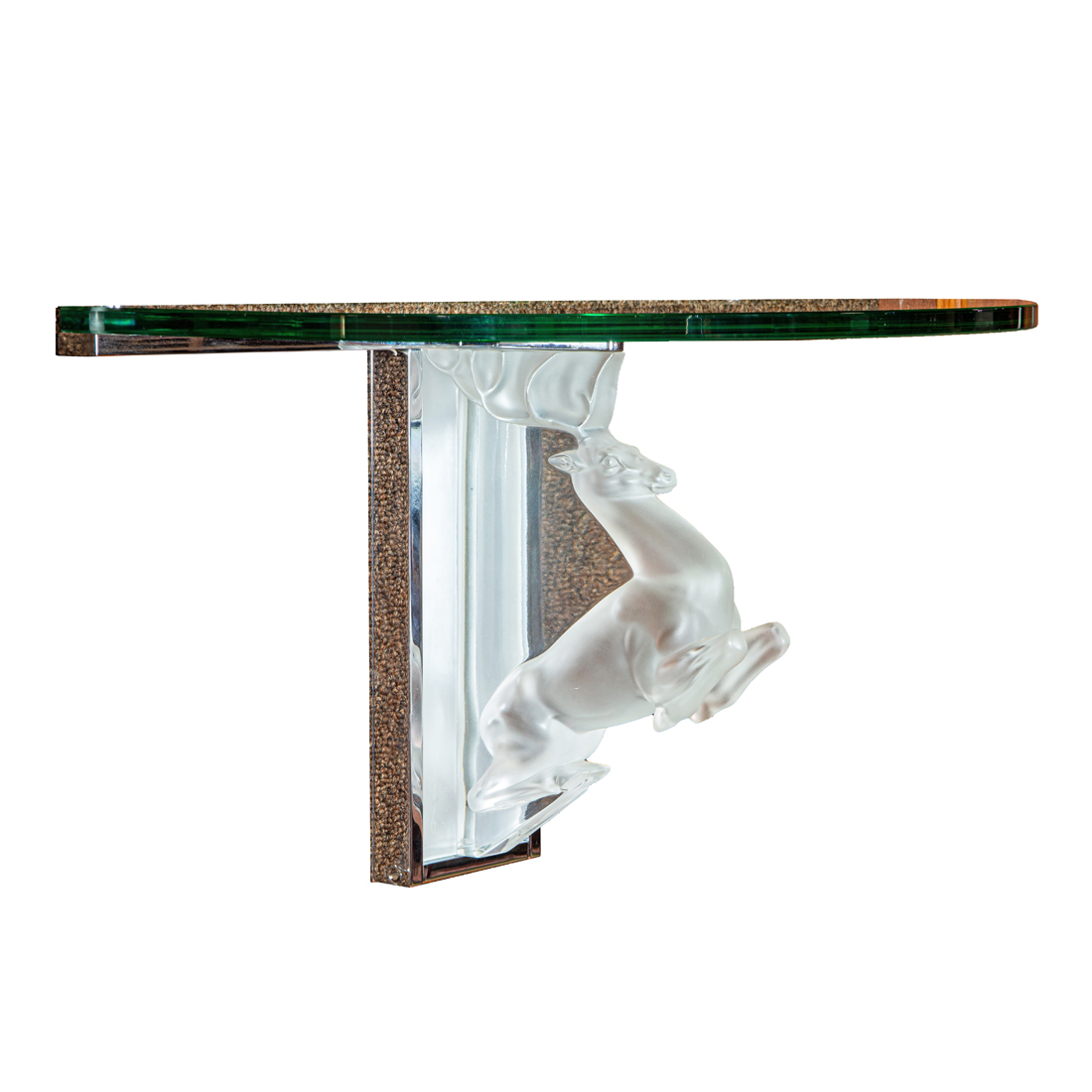 LALIQUE, CERF CONSOLE TABLE