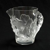 LALIQUE ''CHENE'' GLASS PITCHE