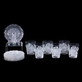 LALIQUE, CHENE TUMBLERS AND LU