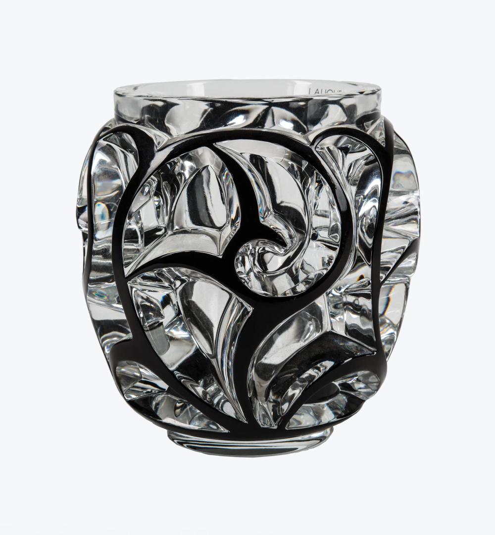 LALIQUE CLEAR AND ENAMELED GLASS