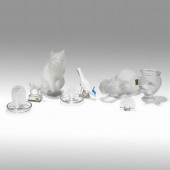 Lalique. Collection of eight p