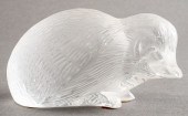 LALIQUE COLORLESS GLASS HEDGEH