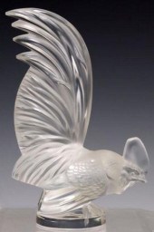 LALIQUE 'COQ NAIN' ROOSTER CAR