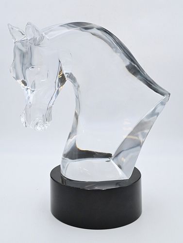 LALIQUE CRISTAL TETE DE CHEVAL,