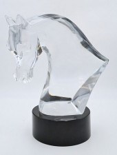 LALIQUE CRISTAL TETE DE CHEVAL