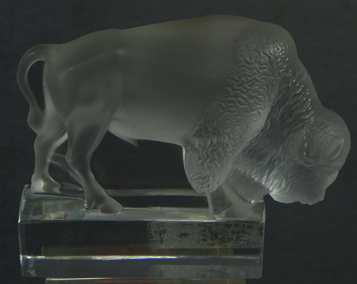 Lalique crystal American buffalo,