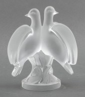 LALIQUE CRYSTAL ARIANE DOVES S