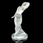 LALIQUE CRYSTAL ART DECO STATU