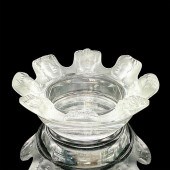 LALIQUE CRYSTAL ASHTRAY, SAINT
