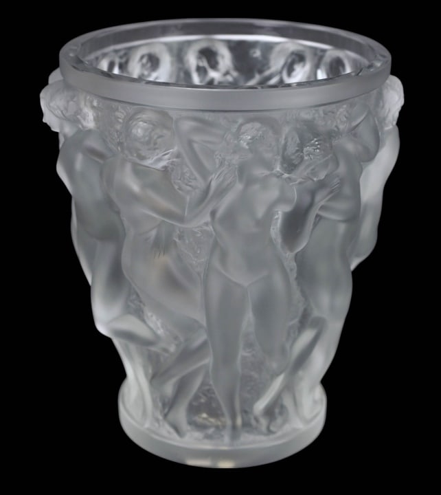 LALIQUE CRYSTAL BACCHANTES 9.5 INCH