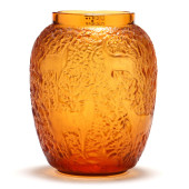 LALIQUE CRYSTAL  BICHES  VASE<