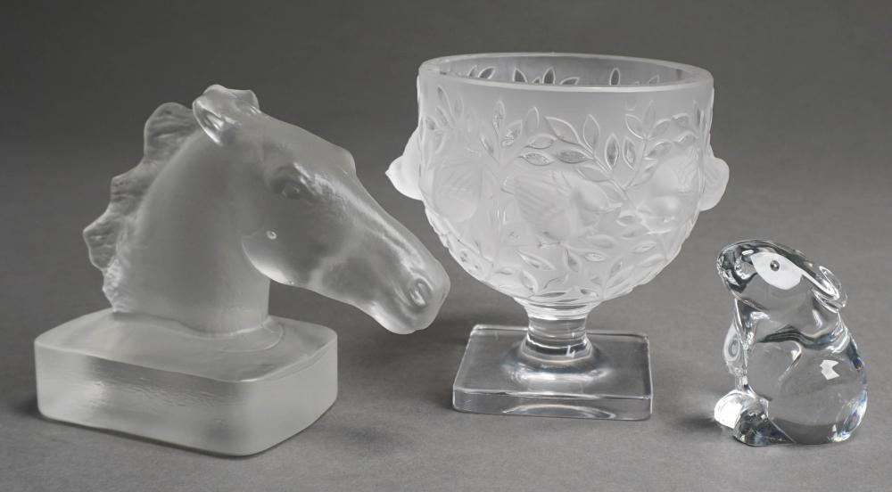 LALIQUE CRYSTAL BIRD BOWL, BACCARAT
