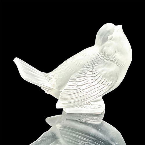 LALIQUE CRYSTAL BIRD PAPERWEIGHTA