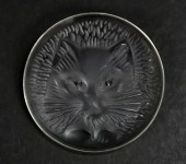 LALIQUE CRYSTAL CAT BROOCHLali
